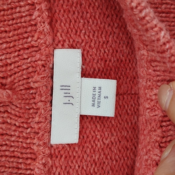 J. Jill sweater size small oversized relaxed fit high neck light salmon color - Picture 2 of 6